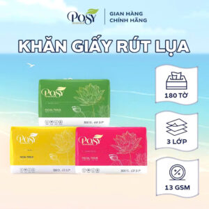 Khăn giấy rút Posy cao cấp 3 lớp 300 tờ