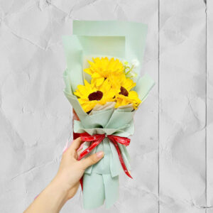 3 bông hoa hướng dương 2 màu - Màu: xanh