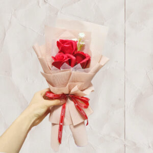 3 bông Hoa hồng 2 màu - Màu: hồng