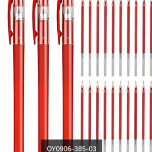 Set 1 bút gel đỏ kèm 6 ngòi thay