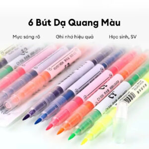 Set bút Highlight 2 đầu 6 màu cơ bản