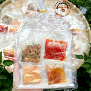 Bánh tráng phơi sương sate muối tắc tỏi phi